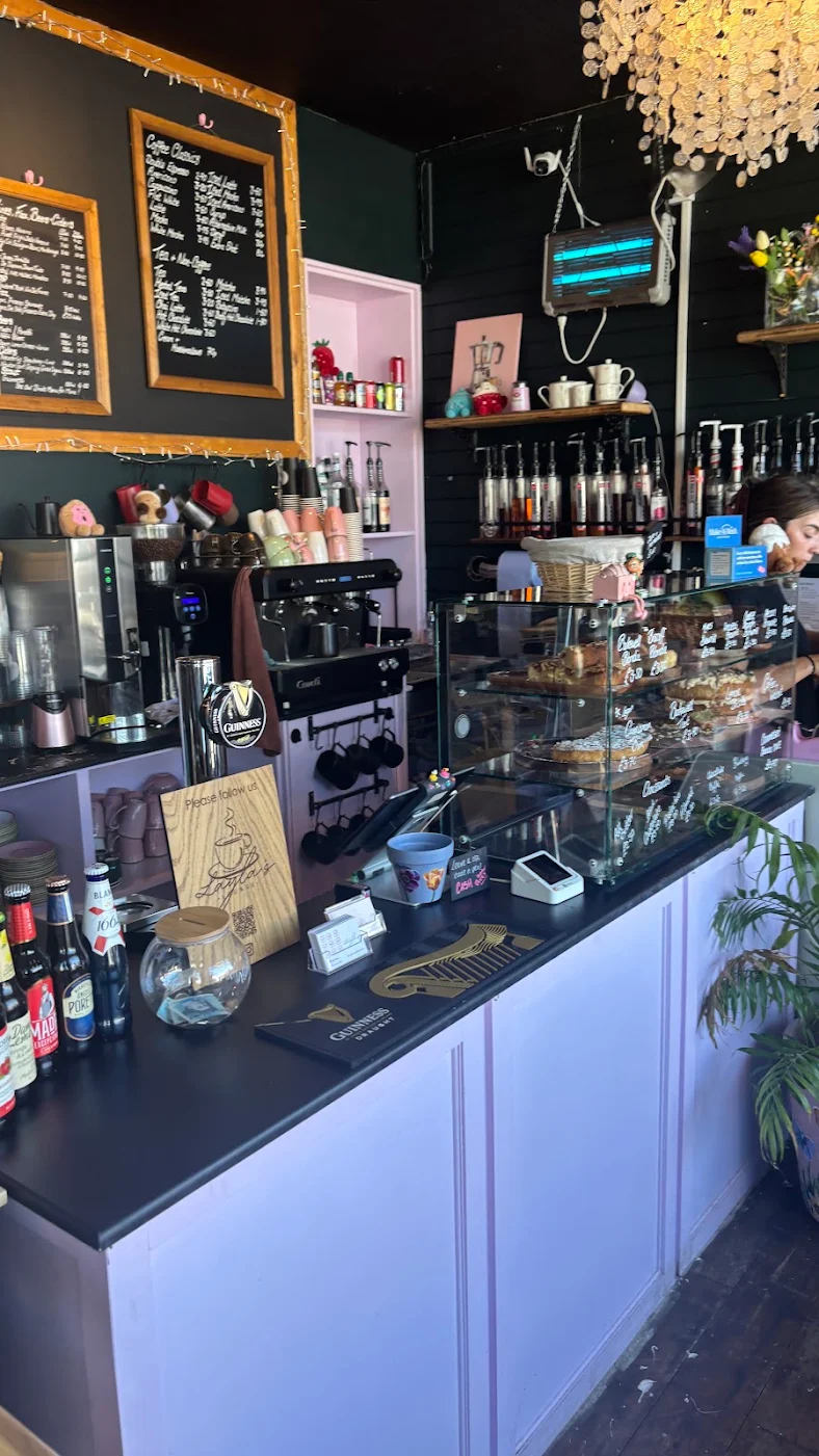 Behind the counter at Layla's Lounge